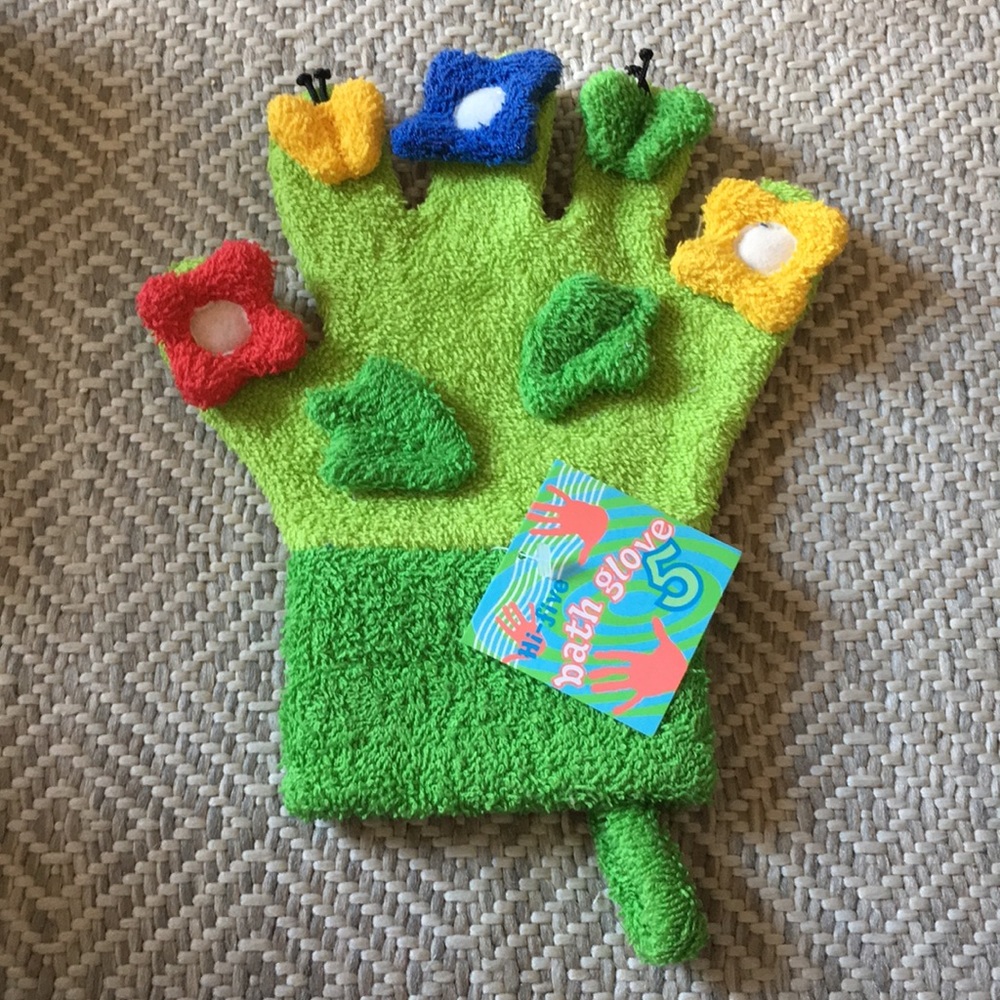 Neiman Marcus terry floral bath glove baby & kids